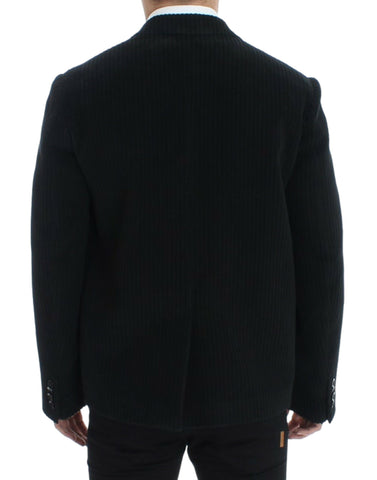 Black Manchester Martini blazer by Dolce & Gabbana, tailored men's suit jacket with sleek design and classic fit.