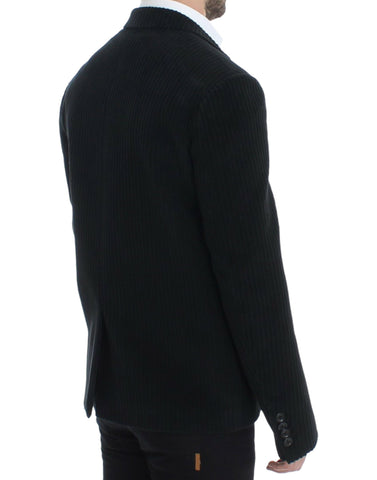 Black Manchester Martini blazer by Dolce & Gabbana, tailored fit with sleek lapels, showcased on a model.