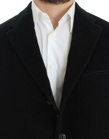 Black Manchester Martini blazer by Dolce & Gabbana, tailored fit with sleek lapels and stylish detailing, shown on a mannequin.