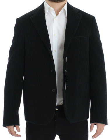 Black Manchester Martini blazer by Dolce & Gabbana, tailored fit with classic lapel and stylish design for men's formal wear.