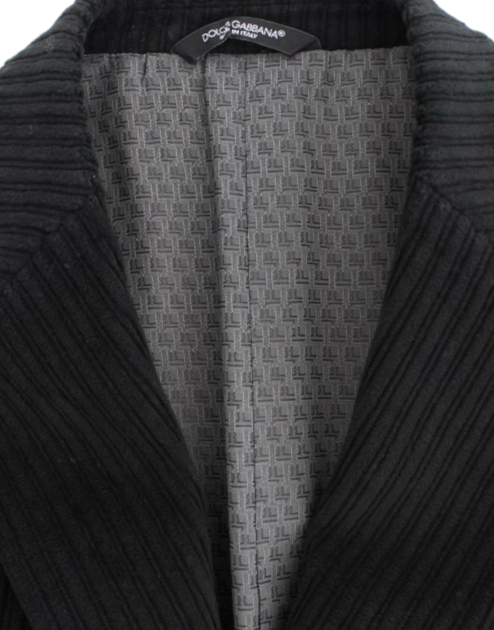 Black Manchester Martini blazer by Dolce & Gabbana, tailored men's blazer with classic lapels and sleek design.