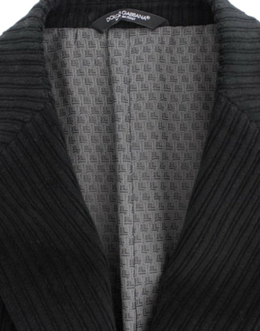 Black Manchester Martini blazer by Dolce & Gabbana, tailored men's blazer with classic lapels and sleek design.