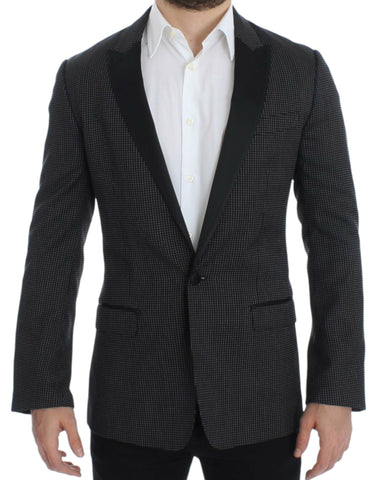 Dark Gray Wool Silk Slim MARTINI Jacket Blazer