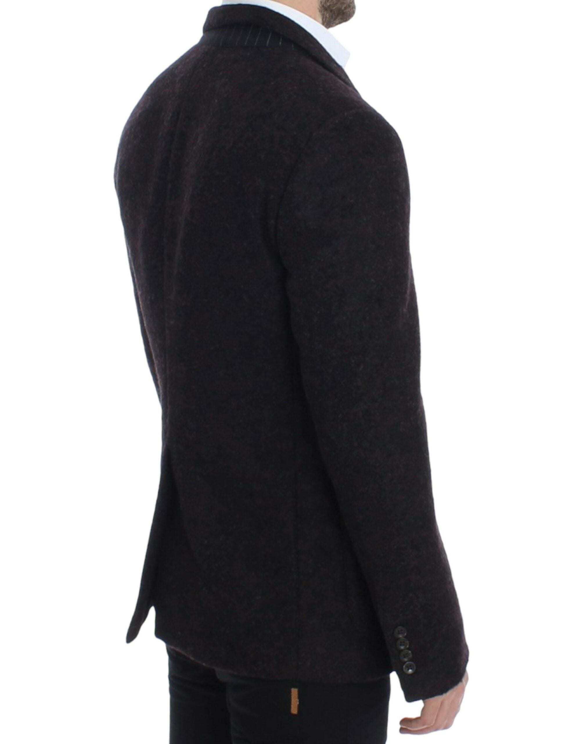 Bordeaux alpaca two-button blazer by Dolce & Gabbana, featuring a tailored fit and classic lapel design.