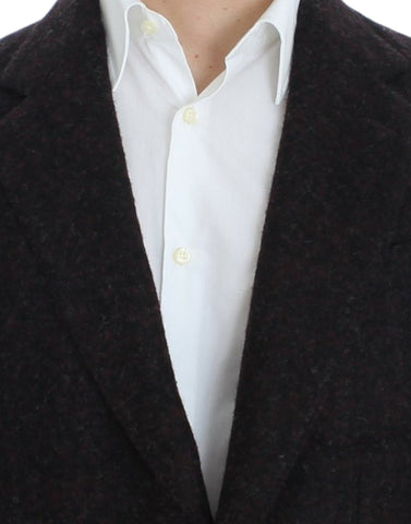 Bordeaux alpaga Dolce & Gabbana two-button blazer with tailored fit and classic lapel, displayed on a neutral background.