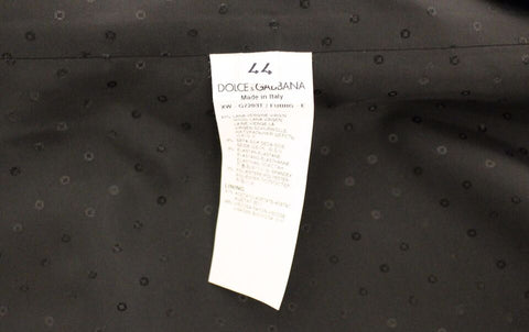 Black wool silk stretch dress vest blazer by Dolce & Gabbana, featuring tailored fit and sleek design, shown on a mannequin.