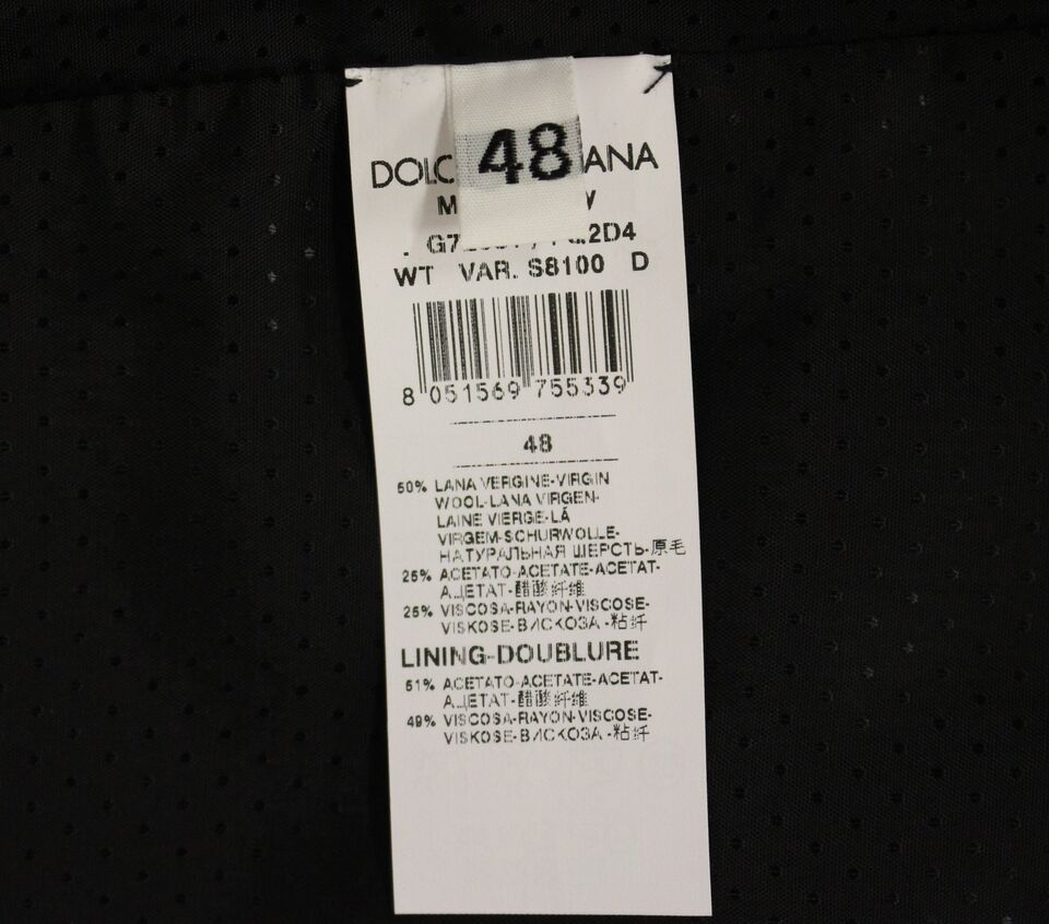 Gray wool blend vest gilet by Dolce & Gabbana, featuring a tailored fit and textured fabric, shown on a neutral background.