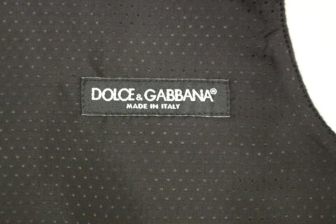 Gray wool blend vest gilet by Dolce & Gabbana, featuring a tailored fit and classic design, shown on a neutral background.