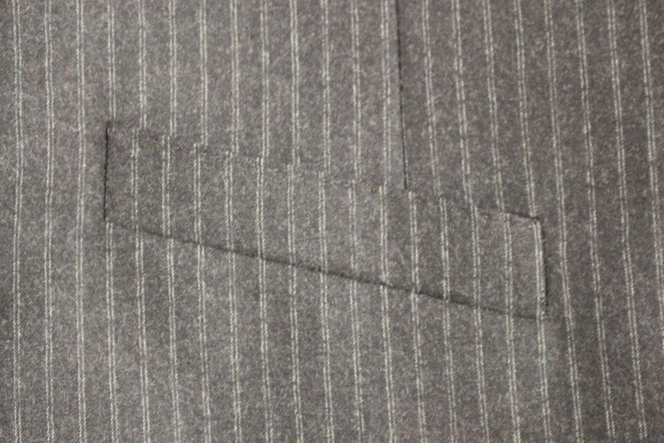 Gray striped Wool single-breasted vest by Dolce & Gabbana, displayed on a mannequin.