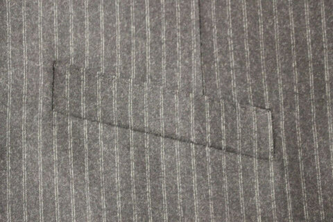 Gray striped Wool single-breasted vest by Dolce & Gabbana, displayed on a mannequin.