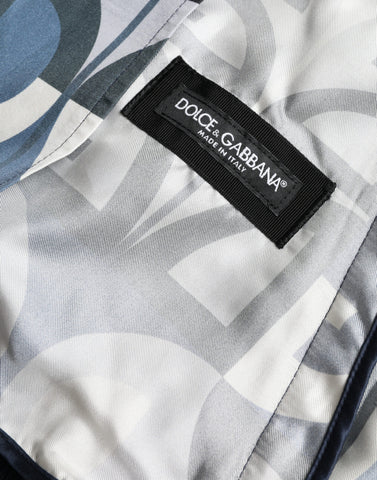 Multicolor logo print Dolce & Gabbana bomber jacket with a stylish blouson fit and vibrant design.