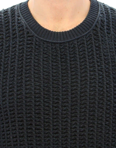 Dolce & Gabbana blue runway netted pullover sweater with a breathable, netted design and stylish fit.