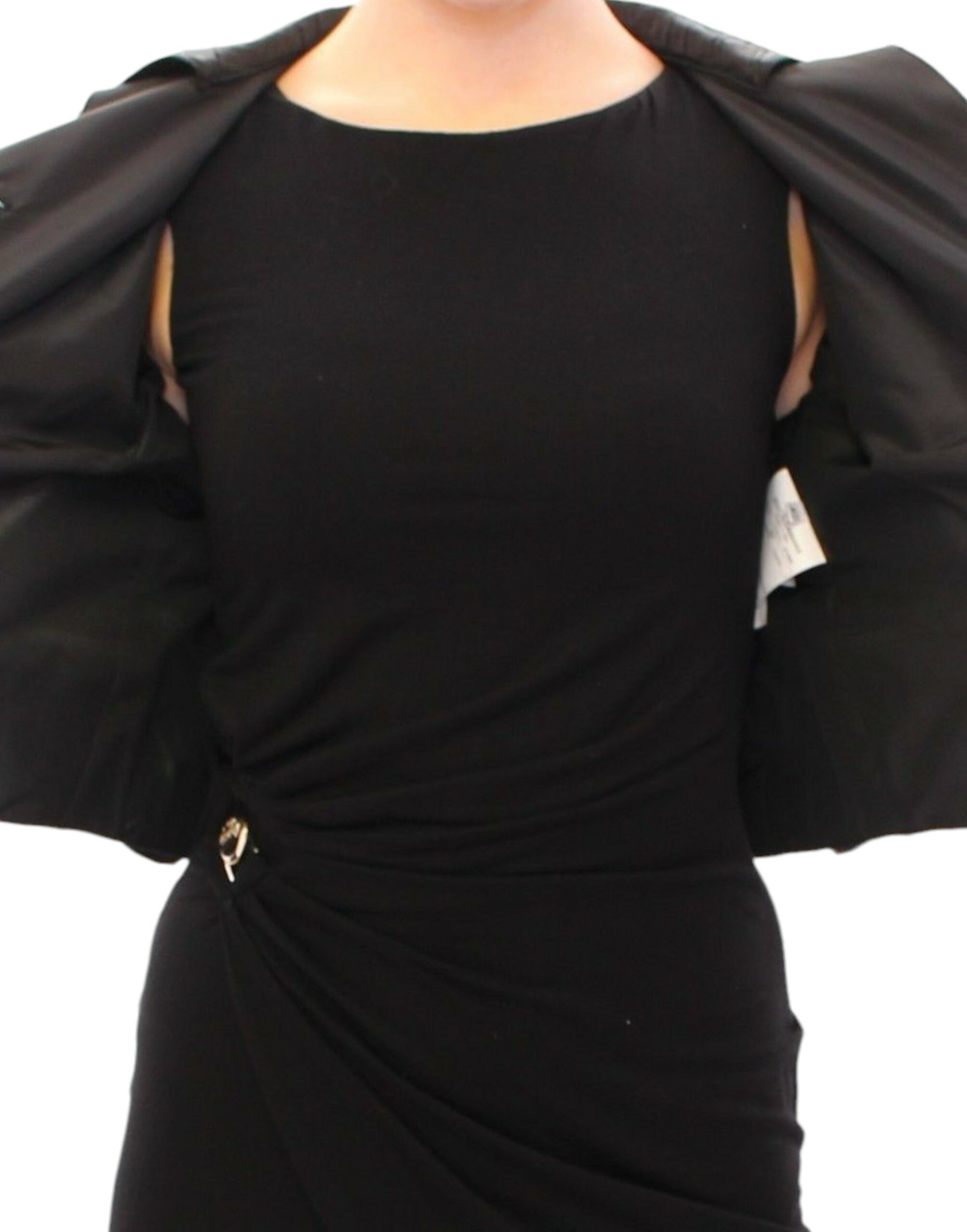 Black Dolce & Gabbana short bolero shrug jacket with cropped design and elegant fit, perfect for stylish layered look.