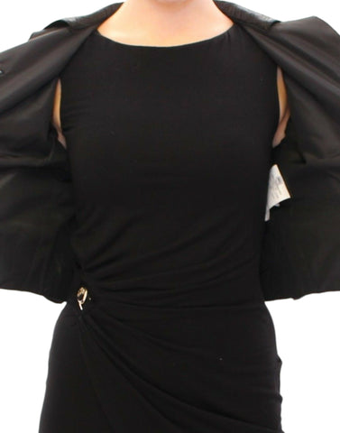 Black Dolce & Gabbana short bolero shrug jacket with cropped design and elegant fit, perfect for stylish layered look.