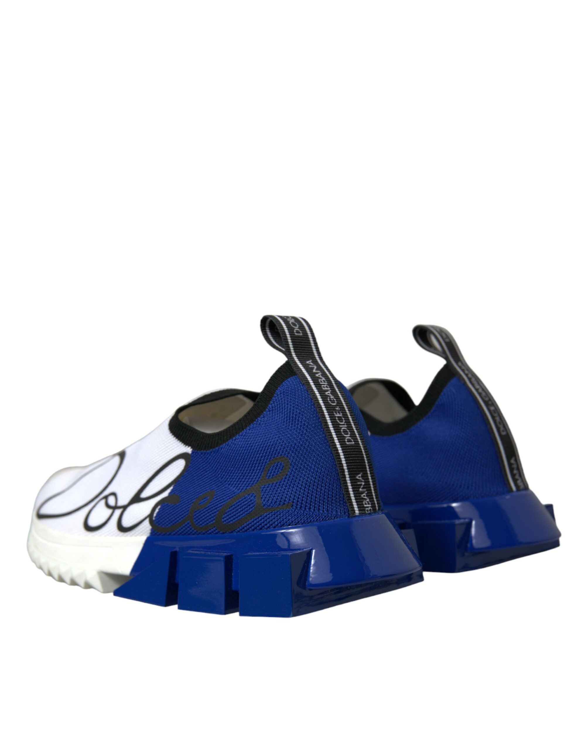 White and blue Sorrento low top men's casual sneakers by Dolce & Gabbana, featuring a sleek design and comfortable fit.