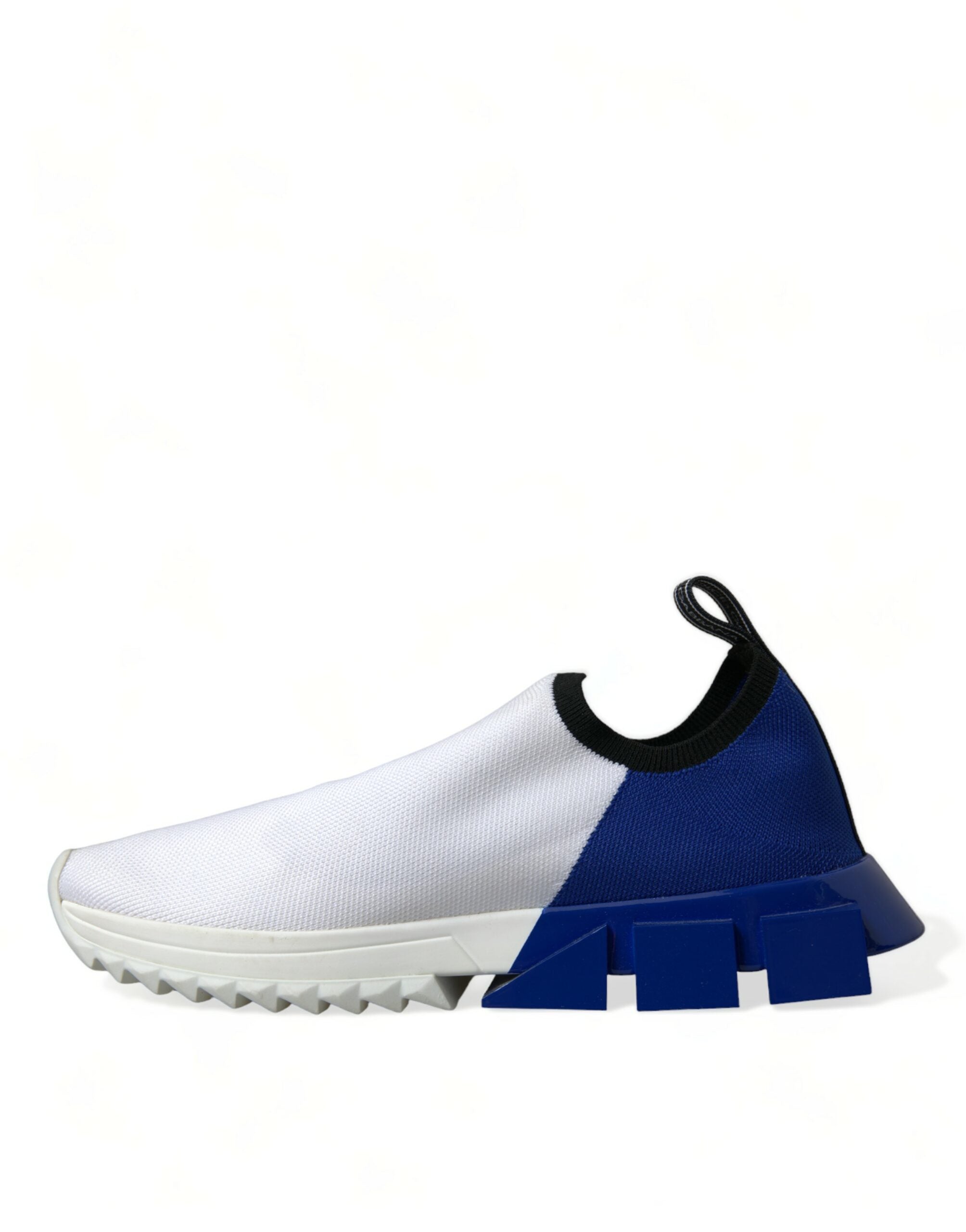 White and blue Dolce & Gabbana Sorrento low top men's casual sneakers with stylish design and comfortable fit.
