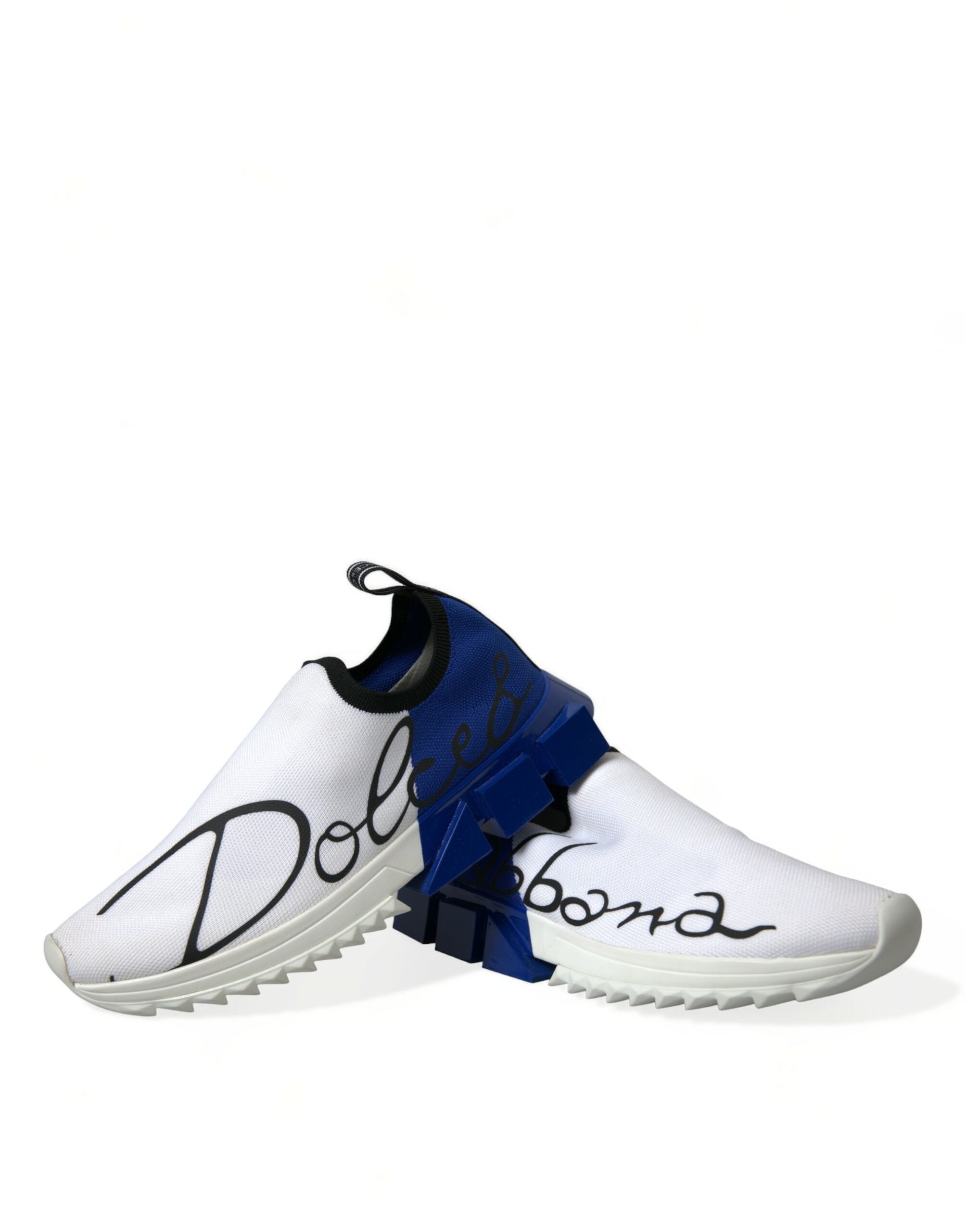 White and blue Dolce & Gabbana Sorrento low top men's casual sneakers with stylish design and comfortable fit.