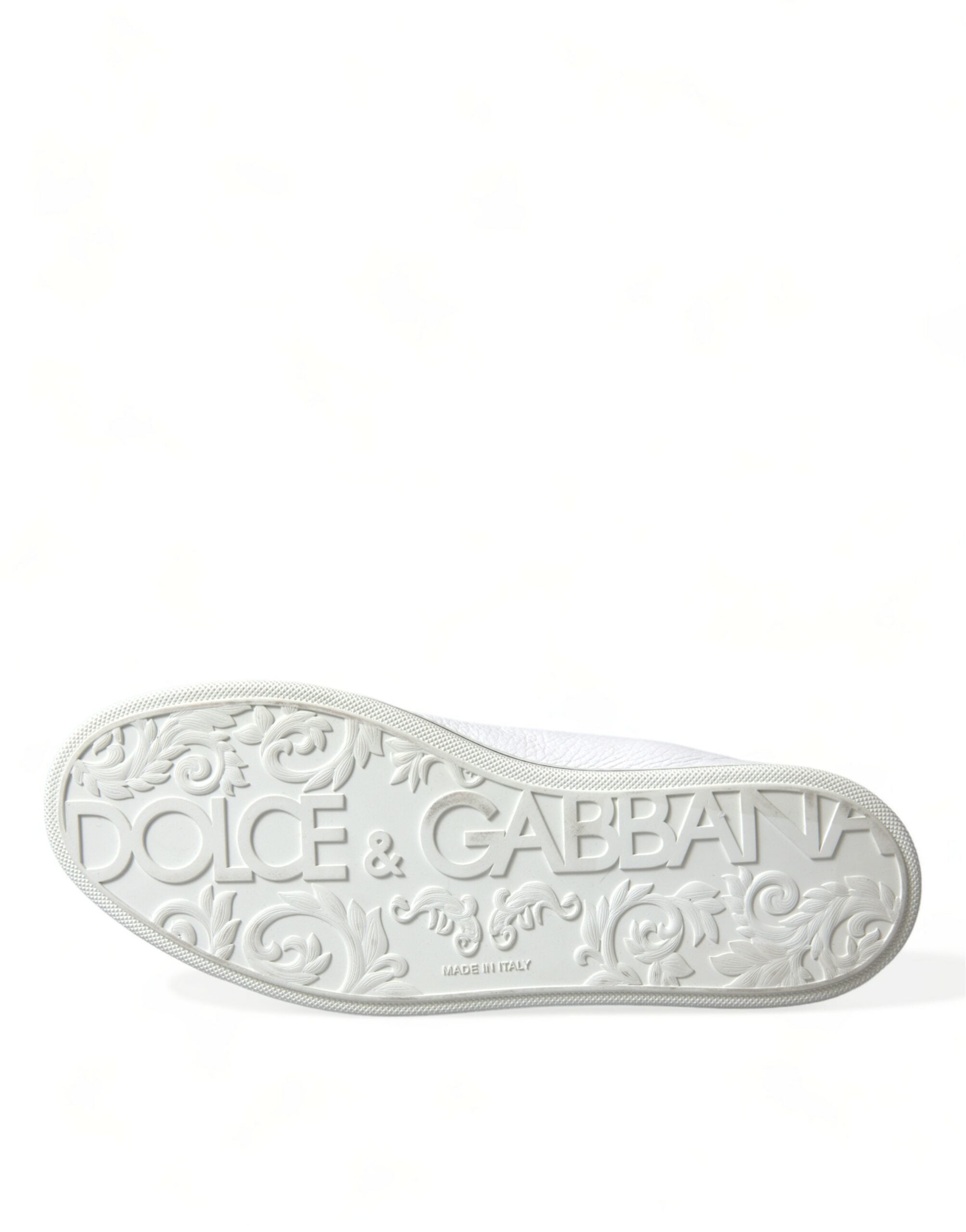 White Dolce & Gabbana Saint Tropez high top men's sneakers with stylish design and lace-up closure.