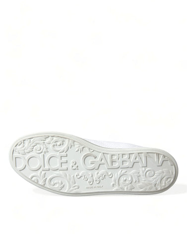 White Dolce & Gabbana Saint Tropez high top men's sneakers with stylish design and lace-up closure.