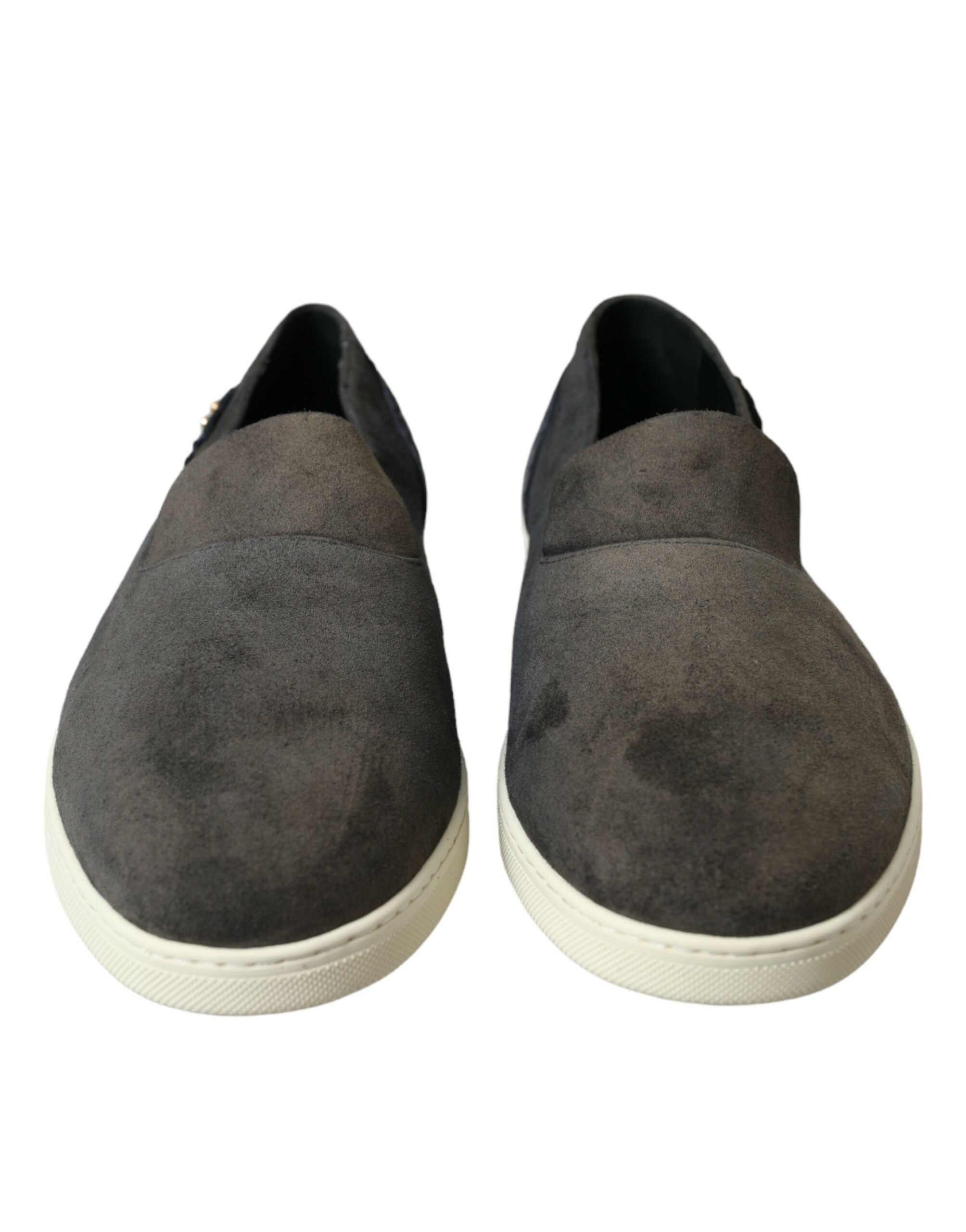 Blue suede Caiman men loafers by Dolce & Gabbana with slip-on design and sleek style.