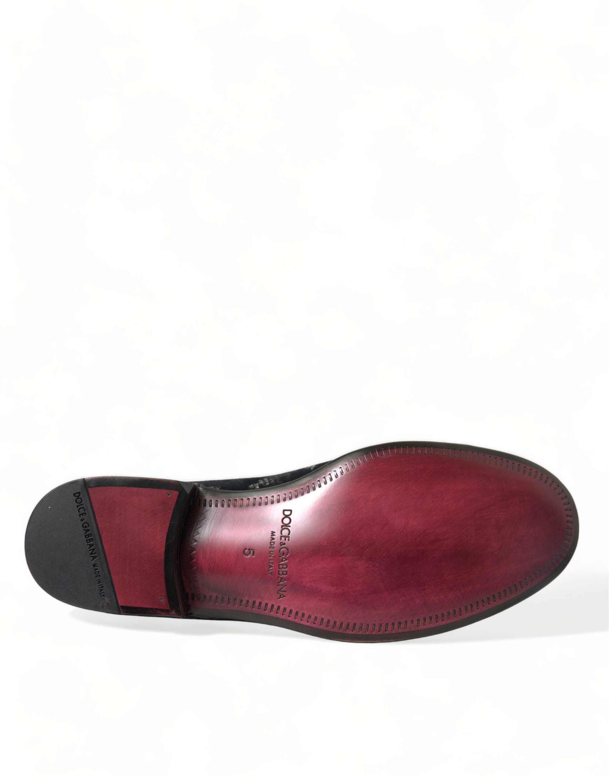 Black floral Dolce & Gabbana men's slippers loafers with dress shoe design, featuring floral patterns and loafers style.