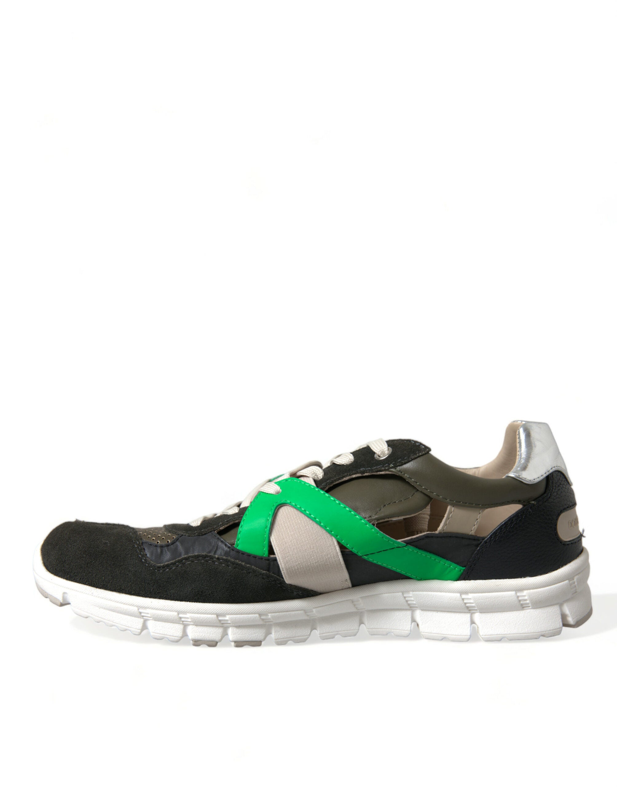 Dolce & Gabbana multicolor leather and suede low top sneakers with stylish design and vibrant color accents.