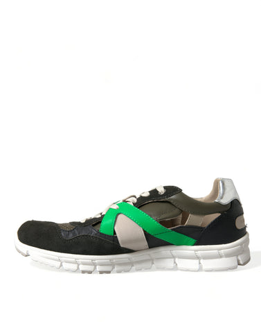 Dolce & Gabbana multicolor leather and suede low top sneakers with stylish design and vibrant color accents.