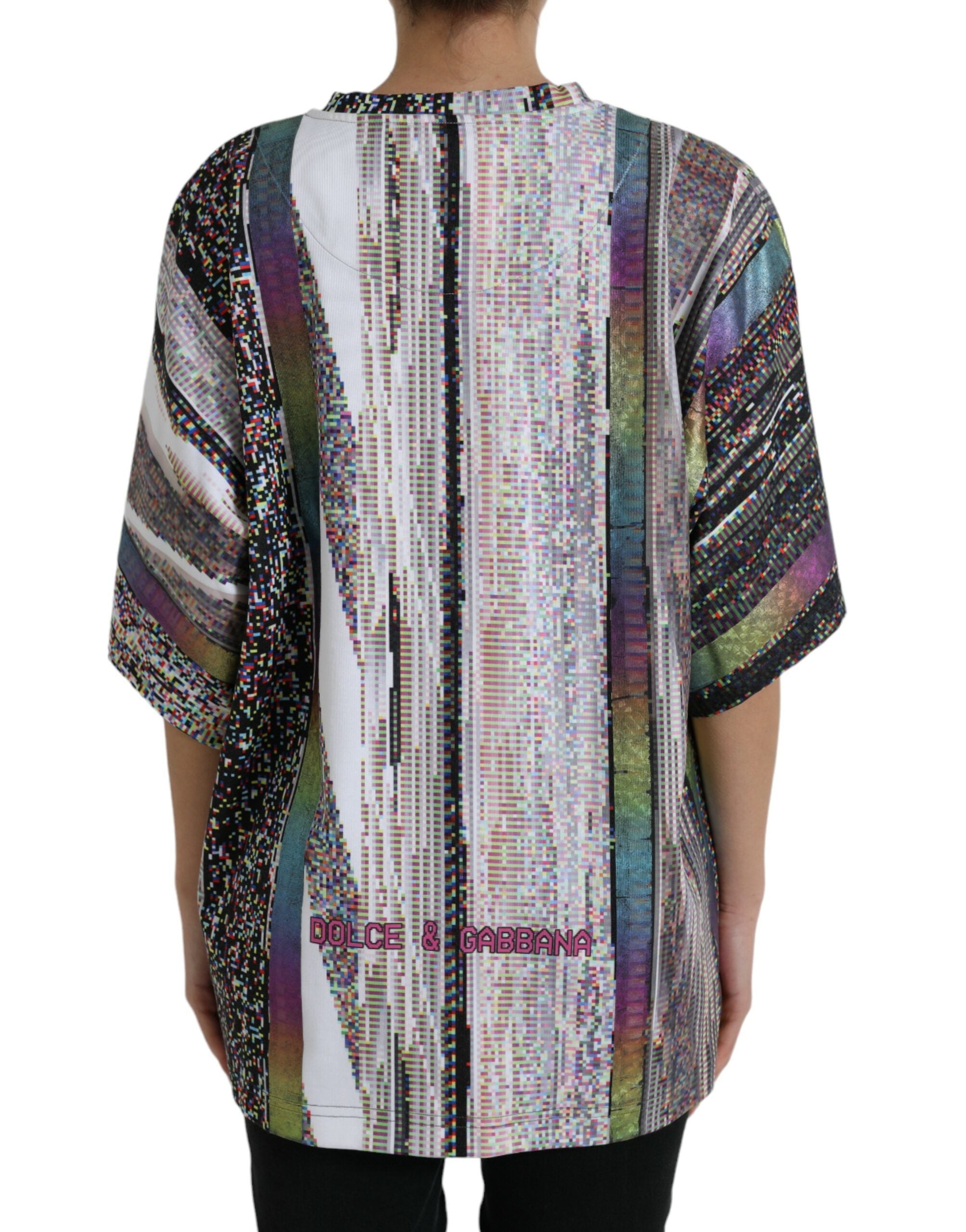 Multicolor "With Love Always" print T-shirt by Dolce & Gabbana with bold graphic design and casual fit.
