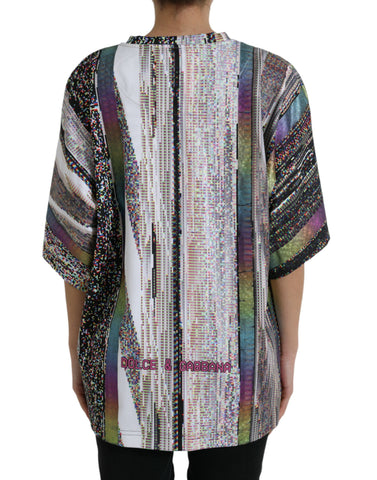 Multicolor "With Love Always" print T-shirt by Dolce & Gabbana with bold graphic design and casual fit.