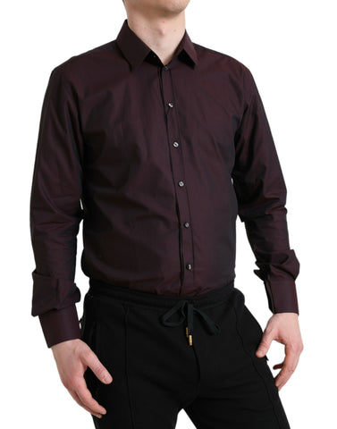 Maroon Jacquard Formal Dress by Dolce & Gabbana, featuring intricate patterns and elegant design for sophisticated occasions.