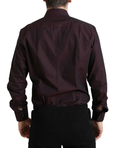 Maroon jacquard formal dress from Dolce & Gabbana, featuring elegant fabric and tailored design for sophisticated occasions.