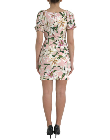 Pink Lily Viscose Sheath Stretch Mini Dress