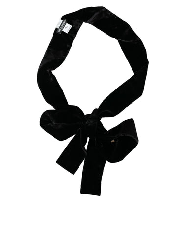 Black viscose wide waist women belt by Dolce & Gabbana with a sleek design and adjustable fit.