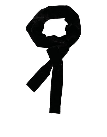 Black viscose wide waist women's belt by Dolce & Gabbana, featuring a sleek design and adjustable fit.