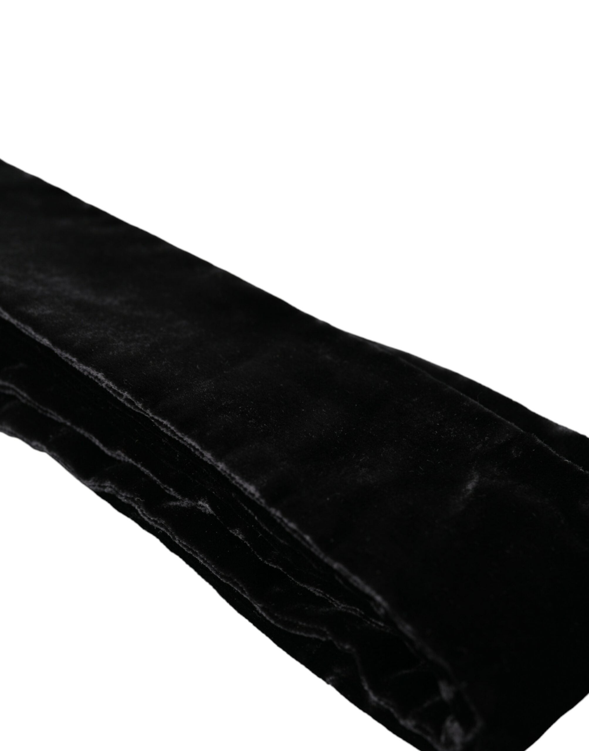 Black viscose wide waist women's belt by Dolce & Gabbana, featuring a sleek design and adjustable fit.