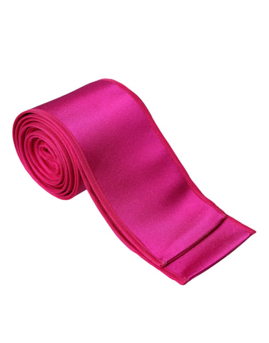 Fuchsia pink silk waist belt for women by Dolce & Gabbana, featuring a sleek, elegant design with a smooth finish.