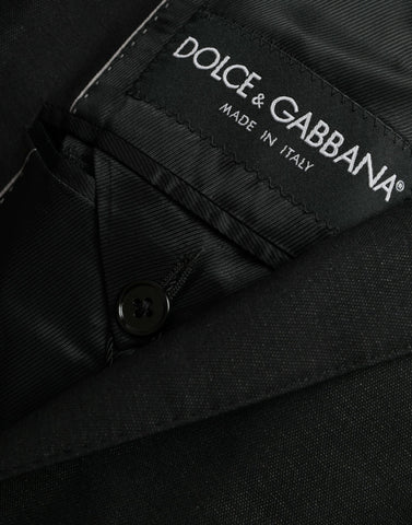 Dark Gray Wool Notch SingleBreasted Coat Blazer