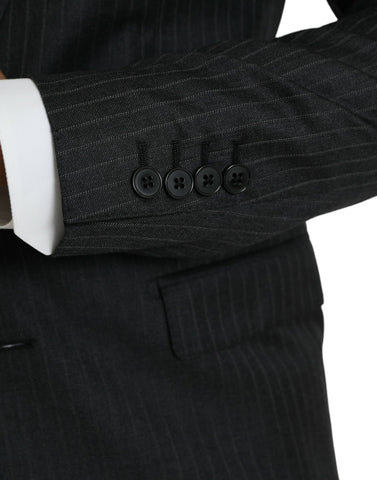 Black Stripe MARTINI Single Breasted Coat Blazer
