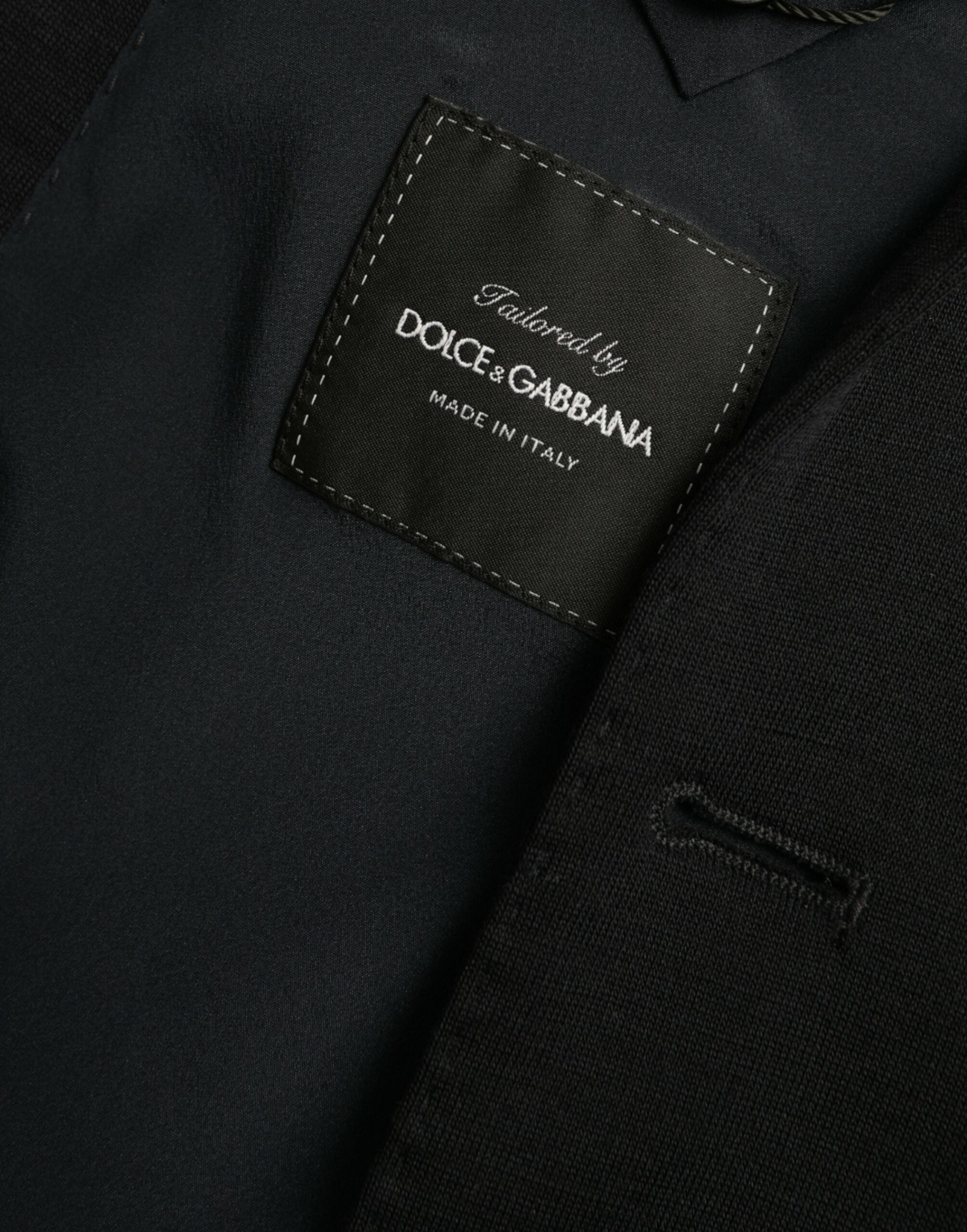 Dark Blue Wool Single Breasted Coat Blazer
