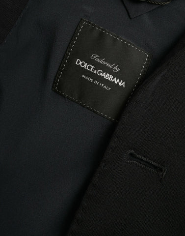 Dark Blue Wool Single Breasted Coat Blazer