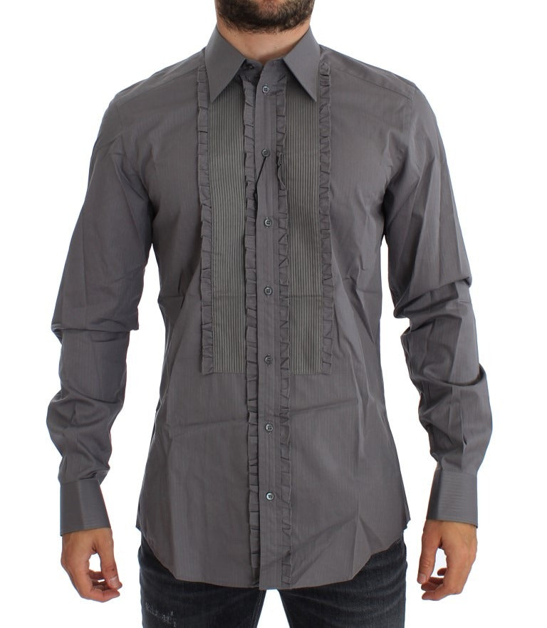 Purple Torero GOLD slim fit dress shirt by Dolce & Gabbana, featuring a classic collar and button-front design.
