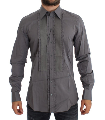 Purple Torero GOLD slim fit dress shirt by Dolce & Gabbana, featuring a classic collar and button-front design.