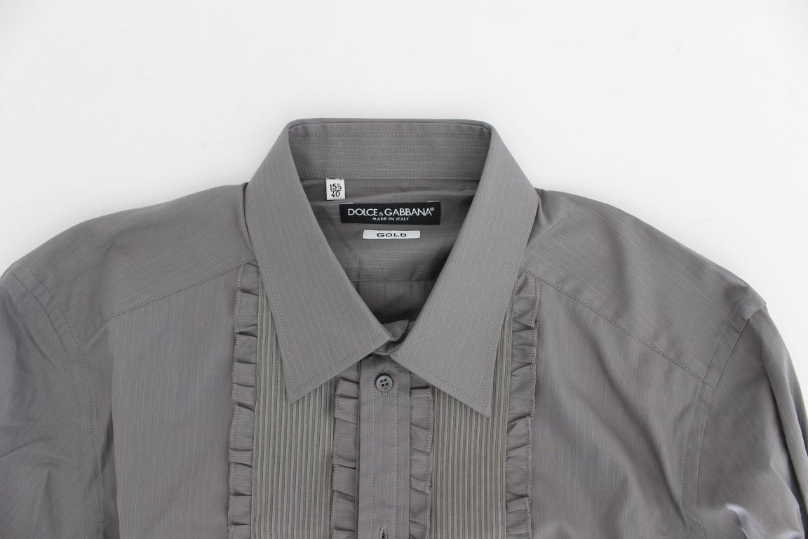 Purple Torero GOLD slim fit dress shirt by Dolce & Gabbana, featuring a tailored design and gold accents.