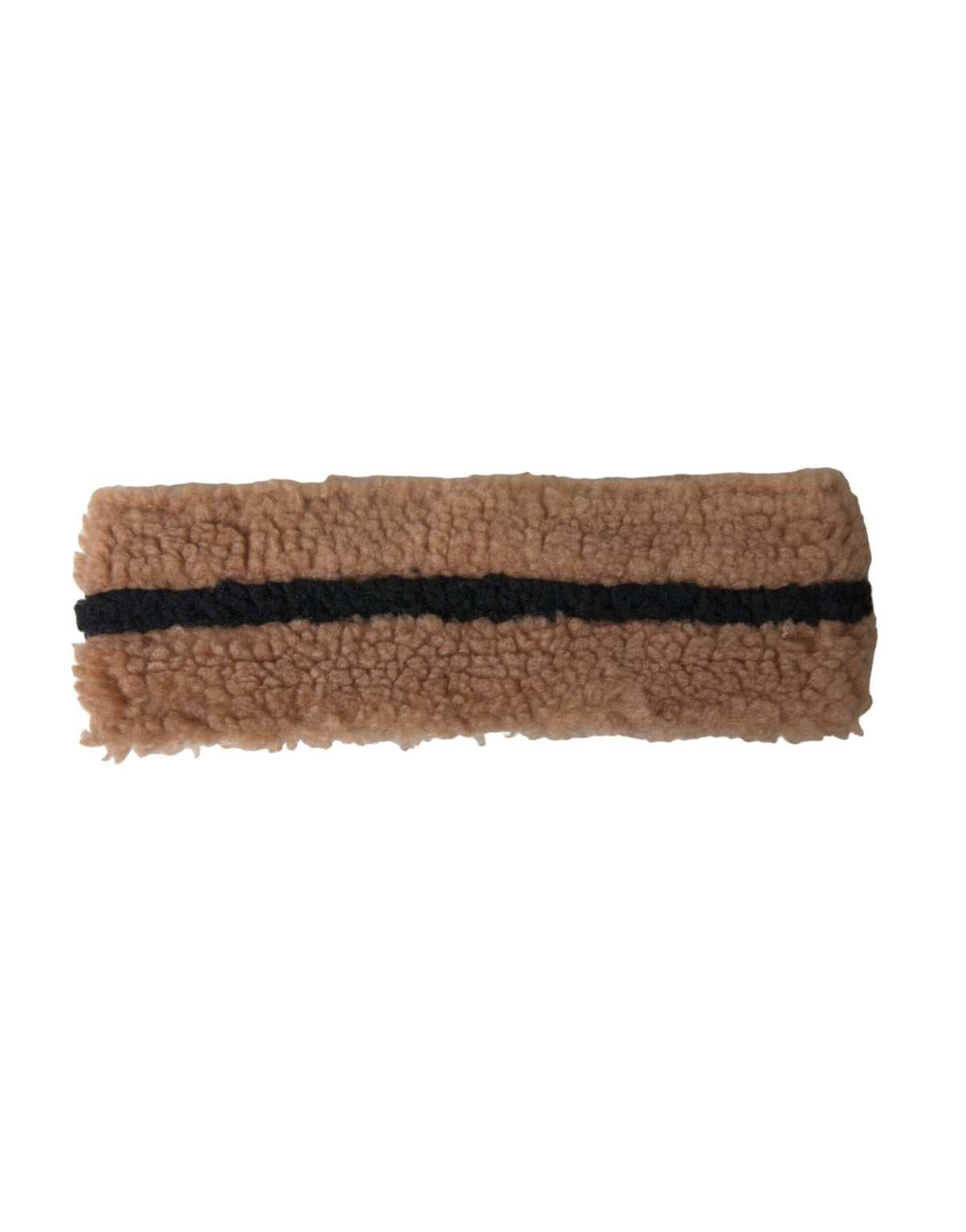Brown and black fleece wool head band hat for men by Dolce & Gabbana, featuring a cozy, stylish design and comfortable fit.