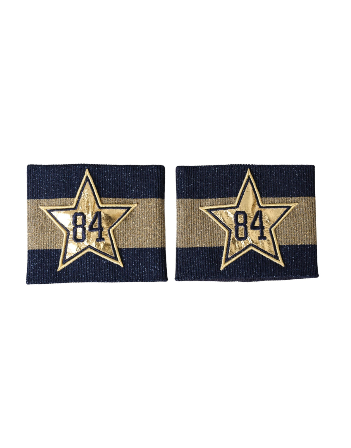 Black and gold Dolce & Gabbana logo star viscose wristband with stylish design and star motif.