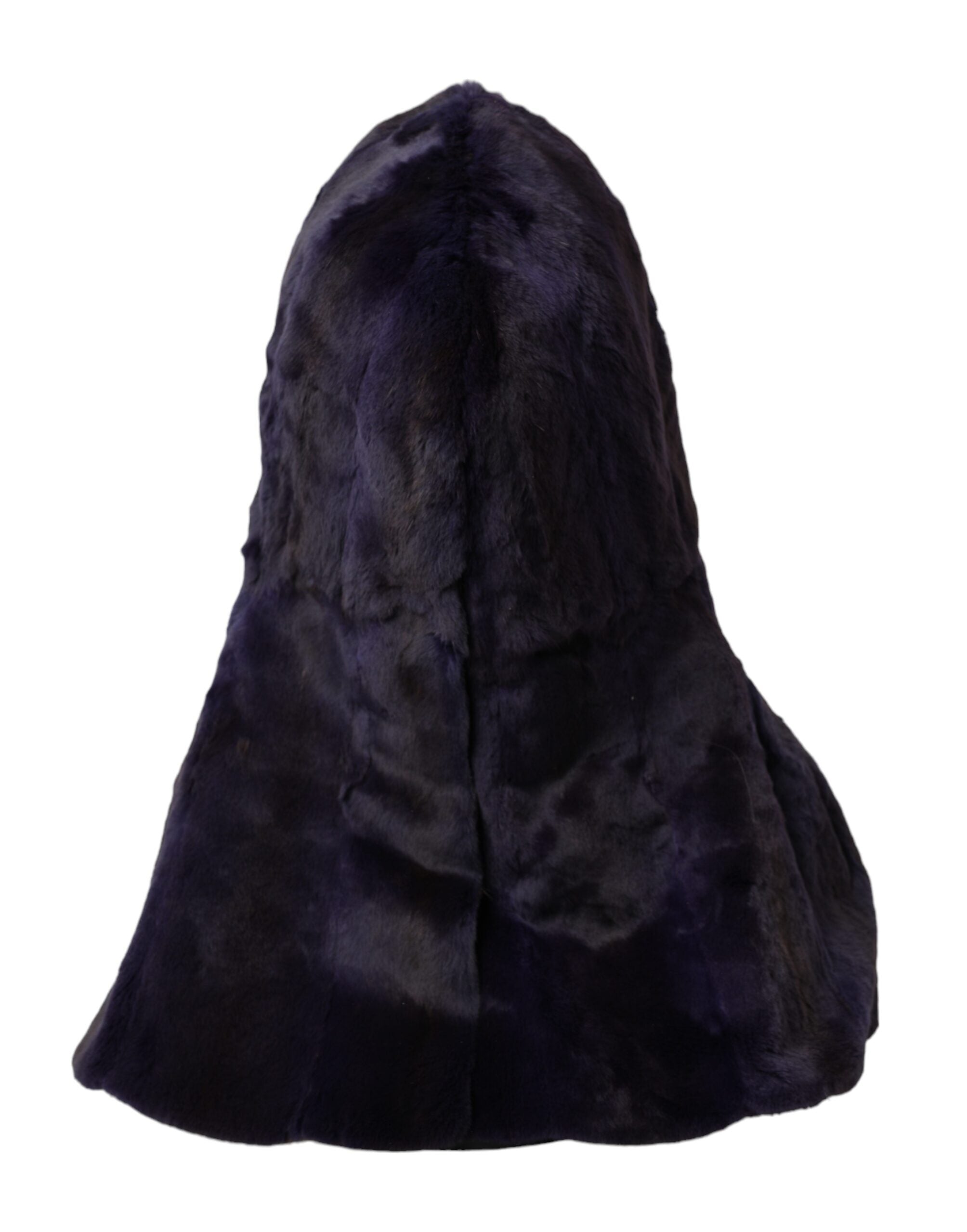 Black weasel fur head wrap hat by Dolce & Gabbana featuring a full fur design and wrap-around style.