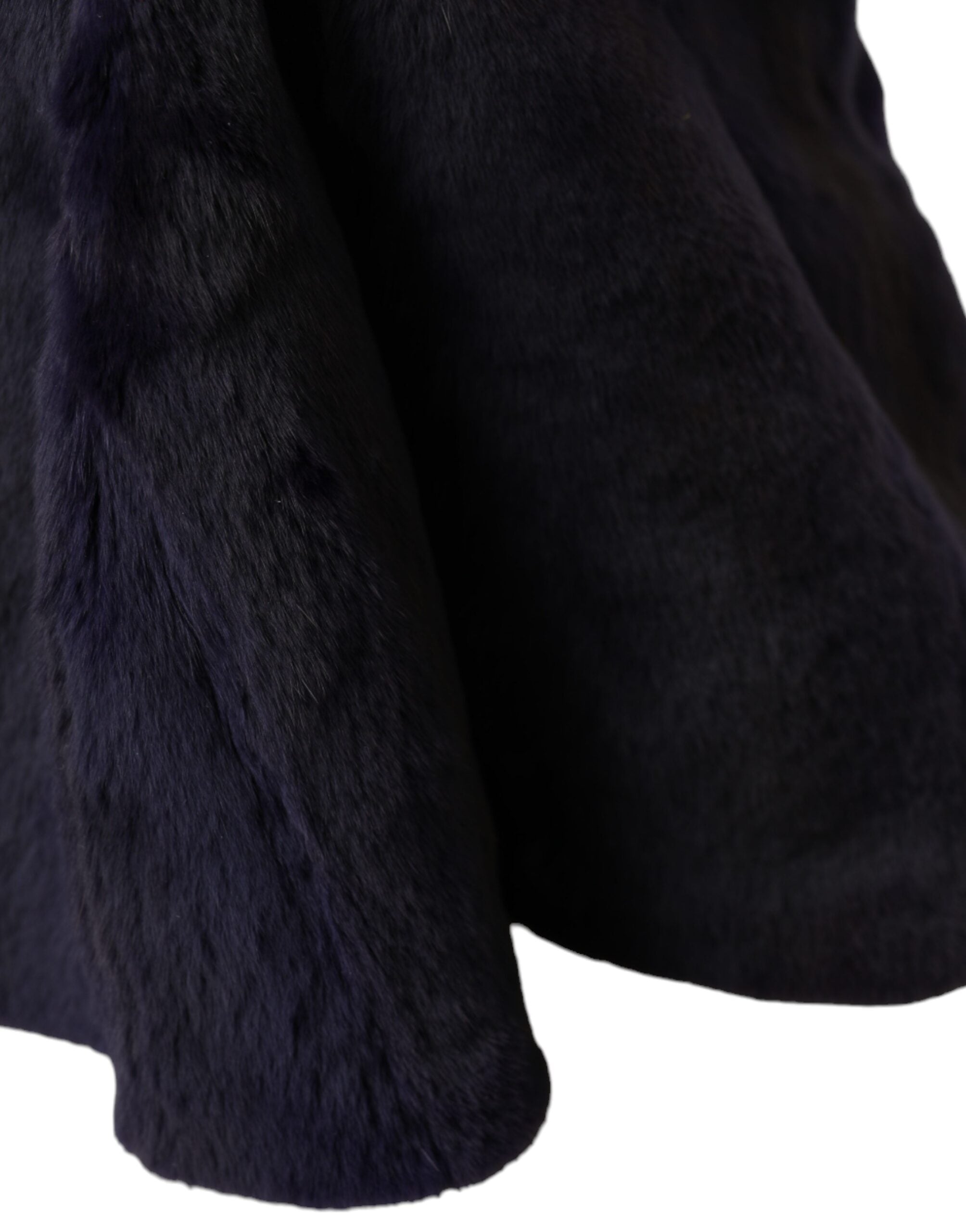 Black weasel fur head wrap hat by Dolce & Gabbana, showcasing a luxurious fur design and stylish headwear.