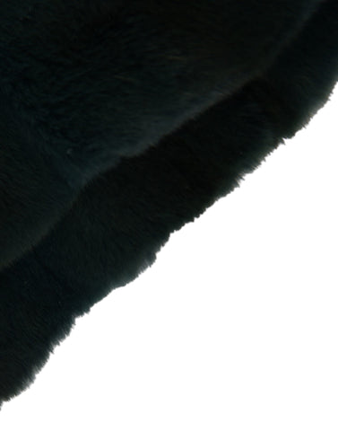 Black weasel fur head wrap hat by Dolce & Gabbana with a full fur exterior and wrap-around design.