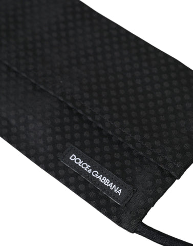 Dark Gray 100% Silk Adjustable Necktie Face Mask