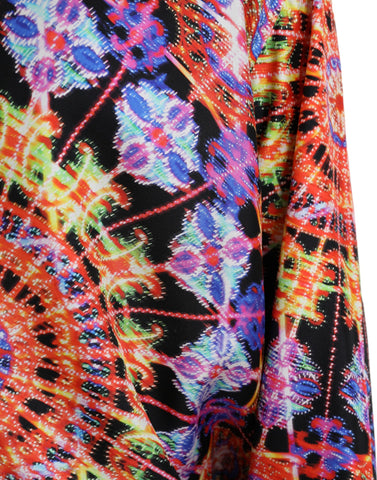 Multicolor Luminarie silk casual men's shirt by Dolce & Gabbana, featuring vibrant patterns and a relaxed fit.